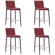 Bar Stools 4 pcs Burgundy Artificial Leather - Bar Stool