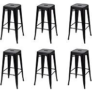 Bar Stools, 6 pcs, Black Steel - Bar Stool