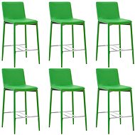 Bar Stools 6 pcs Green Artificial Leather - Bar Stool