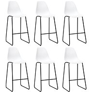 Bar Stools 6 pcs White Plastic - Bar Stool