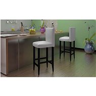 Bar Stools 6 pcs White Faux Leather - Bar Stool