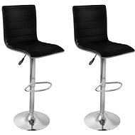 Bar stools 2 pcs black faux leather - Bar Stool