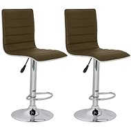 Bar stools 2 pcs brown faux leather - Bar Stool