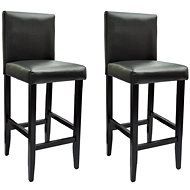 Bar stools 2 pcs black faux leather - Bar Stool