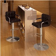 Bar stools 2 pcs brown faux leather - Bar Stool