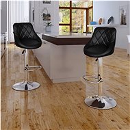Bar stools 2 pcs black faux leather - Bar Stool