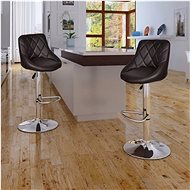 Bar stools 2 pcs brown faux leather - Bar Stool