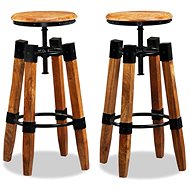 Bar stools 2 pcs solid mango wood - Bar Stool