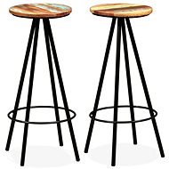 Bar stools 2 pcs solid recycled wood - Bar Stool