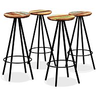 Bar stools 4 pcs solid recycled wood - Bar Stool