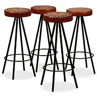 Bar stools 4 pcs genuine leather - Bar Stool
