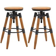 Bar stools 2 pcs solid fir wood - Bar Stool