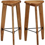 Bar stools 2 pcs solid acacia wood - Bar Stool