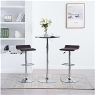 Bar stools 2 pcs brown faux leather - Bar Stool