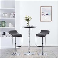 Swivel bar stools 2 pcs black faux leather - Bar Stool