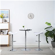 Swivel bar stools 2 pcs white faux leather - Bar Stool