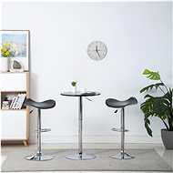 Swivel bar stools 2 pcs black faux leather - Bar Stool