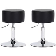 Bar stools 2 pcs black faux leather - Bar Stool