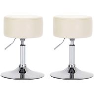 Bar stools 2 pcs cream artificial leather - Bar Stool