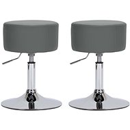Bar stools 2 pcs gray faux leather - Bar Stool