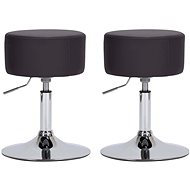 Bar stools 2 pcs brown faux leather - Bar Stool