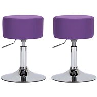 Bar stools 2 pcs purple faux leather - Bar Stool