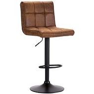 Bar stool brown faux brushed leather - Bar Stool