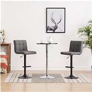Bar stools 2 pcs dark gray textile - Bar Stool