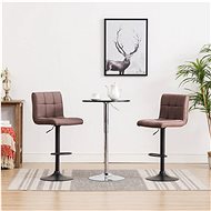 Bar stools 2 pcs taupe textile - Bar Stool