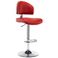Burgundy faux leather bar stool - Bar Stool