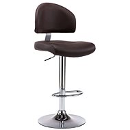 Brown faux leather bar stool - Bar Stool