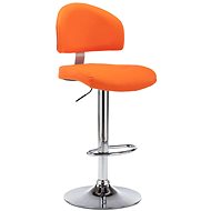 Orange faux leather bar stool - Bar Stool