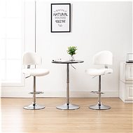 Bar stools 2 pcs white artificial leather - Bar Stool
