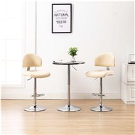Bar stools 2 pcs cream artificial leather - Bar Stool