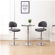 Bar stools 2 pcs gray faux leather - Bar Stool