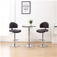 Bar stools 2 pcs brown faux leather - Bar Stool