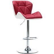 Burgundy faux leather bar stool - Bar Stool