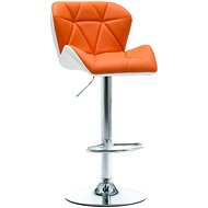 Orange faux leather bar stool - Bar Stool