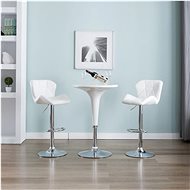 Bar stools 2 pcs white artificial leather - Bar Stool