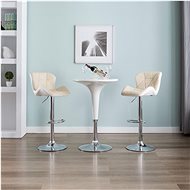 Bar stools 2 pcs cream artificial leather - Bar Stool