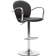 Bar stool with armrests black faux leather - Bar Stool