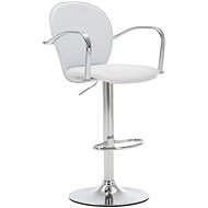 Bar stool with armrests white faux leather - Bar Stool