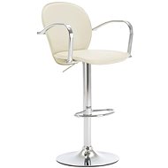 Bar stool with creamy artificial leather armrests - Bar Stool