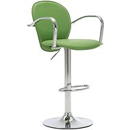 Bar stool with green faux leather armrests - Bar Stool