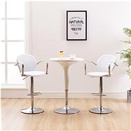 Bar stools with armrests 2 pieces of white artificial leather - Bar Stool