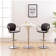 Bar stools with armrests 2 pcs brown faux leather - Bar Stool