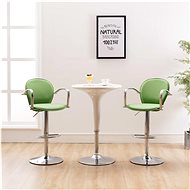 Bar stools with armrests 2 pieces of green artificial leather - Bar Stool
