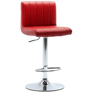Burgundy faux leather bar stool - Bar Stool
