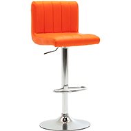 Orange faux leather bar stool - Bar Stool