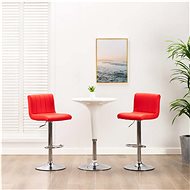 Bar stools 2 pcs red faux leather - Bar Stool